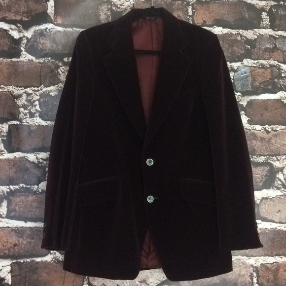 Phoenix Clothes Other - Men’s Velvet sport coat blazer jacket wine small